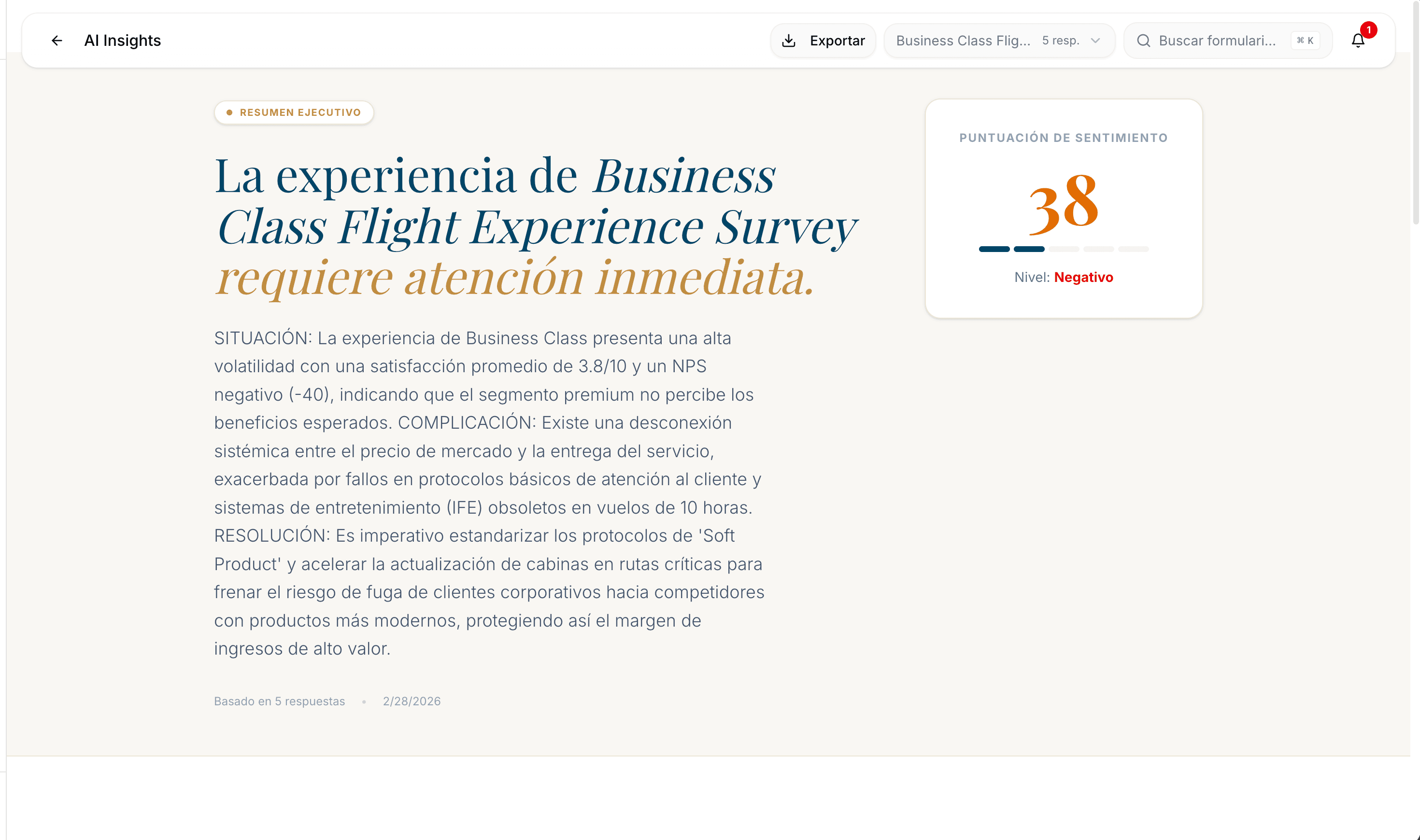 Insights con IA